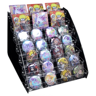 谷子展示柜亚克力塑料动漫周边徽章展示架阶梯增高架盲盒卡牌收纳