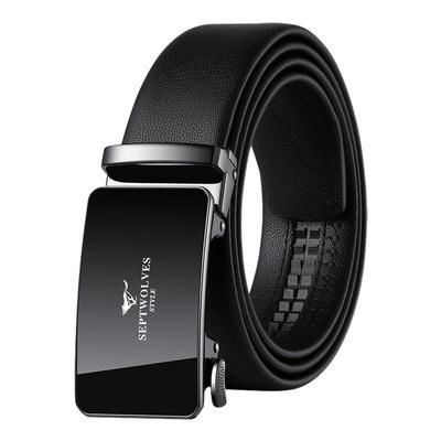 七匹狼男皮带真皮自动扣商务腰带