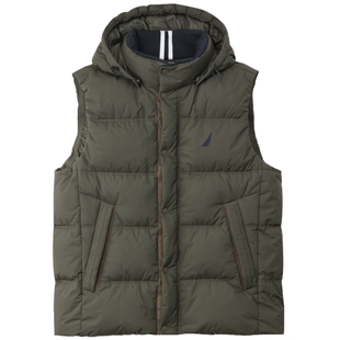 NAUTICA/诺帝卡男装冬季防泼水不易钻绒保暖羽绒马甲JC5402