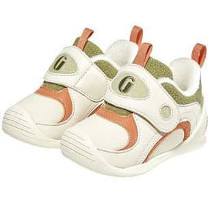 基诺浦机能鞋冬款2级保暖童鞋男女步前鞋婴儿鞋加绒宝宝鞋GB2355