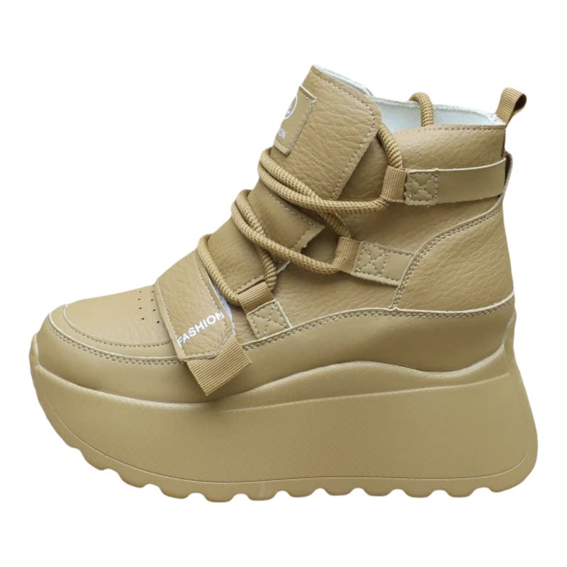 高帮老爹鞋女2026秋冬新款厚底