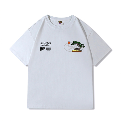 Battles盆栽麻雀重磅纯棉短袖T恤