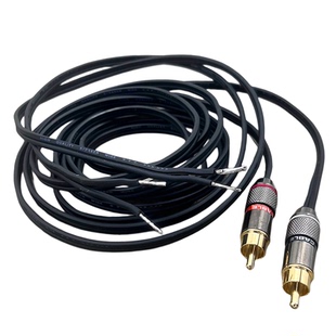 纯铜RCA莲花头转音响线功放连卫星喇叭线有源音箱2.1低音炮音频线