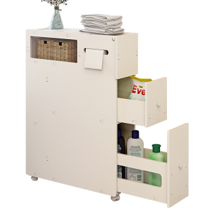 厕所马桶边柜窄柜 浴室防水缝隙置物架落地 卫生间移动储物柜侧柜