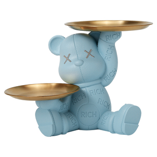 【特惠】暴力熊入户玄关收纳钥匙托盘摆件桌面装饰品乔迁新居礼物