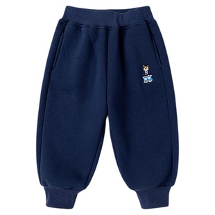 嘟嘟家男童裤子秋冬加厚儿童长裤冬季男童冬装保暖女童下装休闲裤