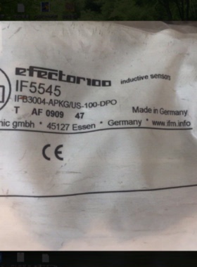 议价IF5545电感式感测器 IFB3004-APKG/US-100-DPO德国易福门