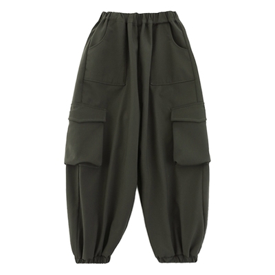 oddtails男童加绒束脚裤秋冬款2025新款中大童男孩时尚百搭休闲裤