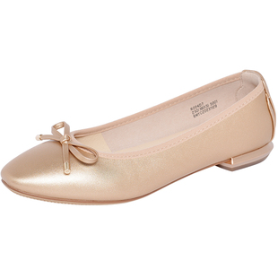 REEMOOR睿慕2025秋季新款女浅口大码百搭单鞋芭蕾船鞋漆皮女鞋