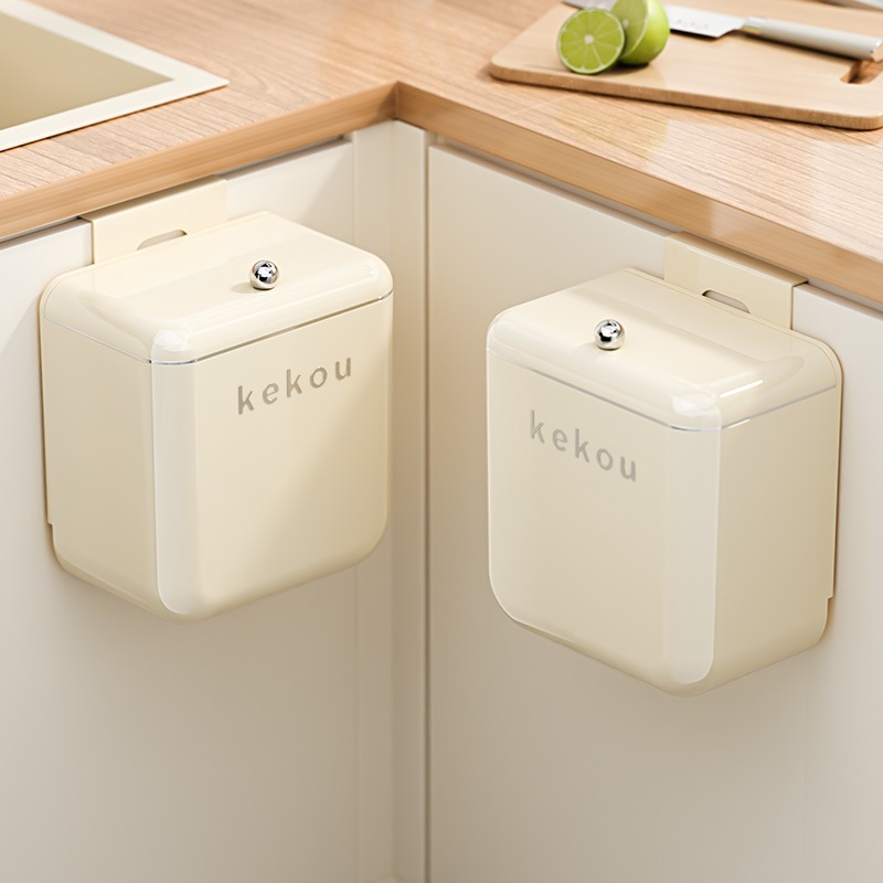 厨房垃圾桶家用带盖壁挂客厅桶余厕所大感高级纸篓号用挂式厨收纳