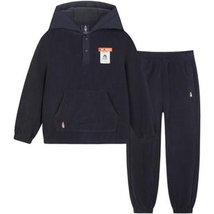 暇步士童装男童套装中大童卫衣25秋冬新品儿童卫裤摇粒绒运动套装