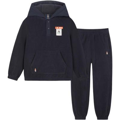 暇步士男童摇粒绒卫衣卫裤套装