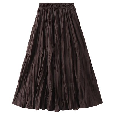 BenHou/本后0838慵懒风褶皱裙