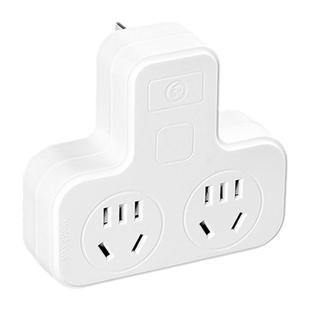 公正品插座转换器家用一转多插位带USB夜灯插排短线多孔面板扩展