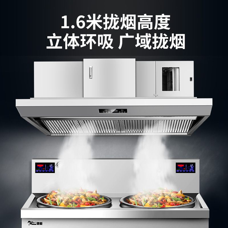 驰能商用抽油烟净化一体机免管道低空排放无烟管油烟净化器一体式