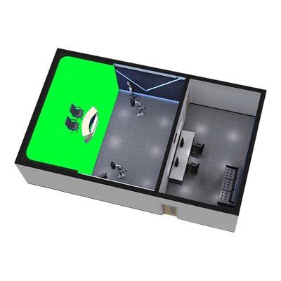 赛天鹰虚拟演播室搭建全套设备蓝箱绿幕箱定制方案校园电视台搭建