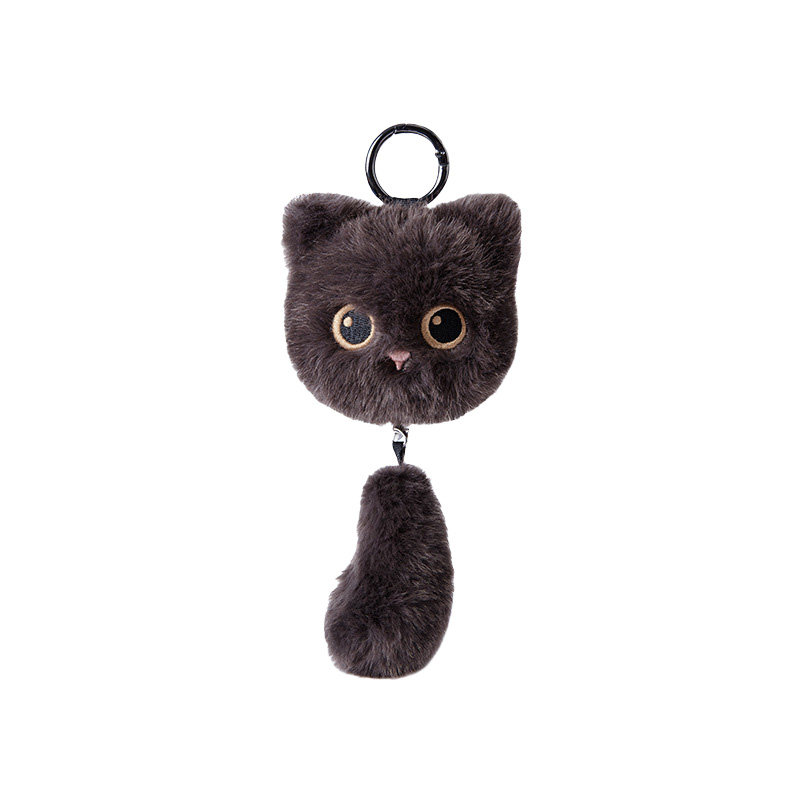 尾巴拉线小猫玩偶黑猫挂件