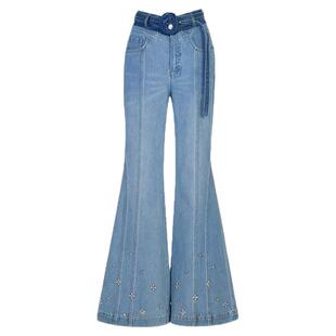 【张靓颖、陈佳辰同款】lefame拉飞姆时尚直筒裤休闲阔腿牛仔裤