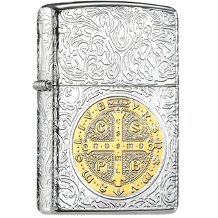 zippo打火机金银双色康斯坦丁牧师煤油防风送男友正品礼物外壳