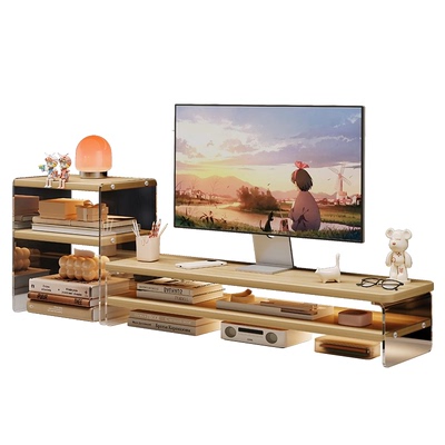 亚克力电脑增高架组合收纳柜