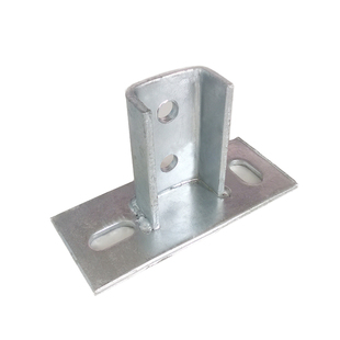 忠鑫C型钢抗震支架免焊镀锌底座固定 地脚连接件光伏不锈钢大底座