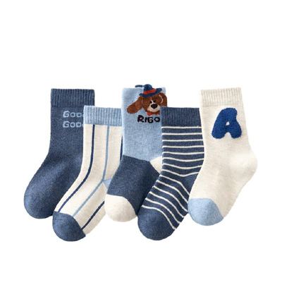 棉奇熊春秋薄款棉质儿童袜子