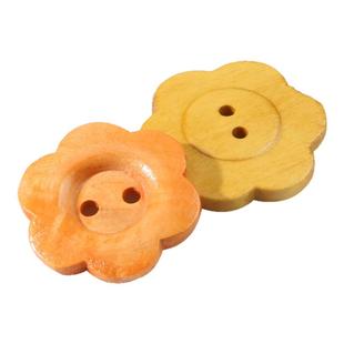 花朵木头钮扣男女衣服羊绒大衣外套衬衫衬衣木质扣子毛衣装饰纽扣