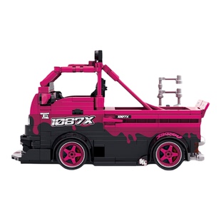 PB品铂8853联名1087X系列车队爆改小货车集装箱拼装积木玩具模型