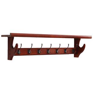 实木挂衣架壁挂墙上挂钩置物架现代简约玄关衣帽架卧室挂衣钩家用