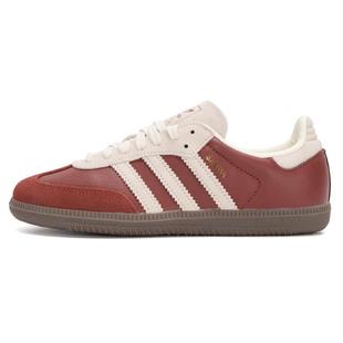 阿迪达斯三叶草红色德训鞋女鞋低帮复古运动鞋SAMBA OG鞋子男板鞋