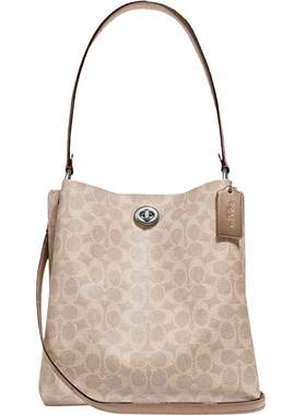 COACH/蔻驰奥莱女士经典标志老花CHARLIE水桶包手提包通勤高级感