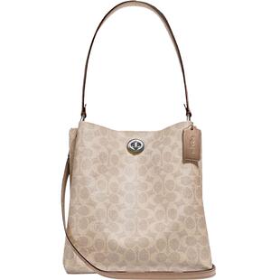 COACH/蔻驰奥莱女士经典标志老花CHARLIE水桶包手提包通勤高级感
