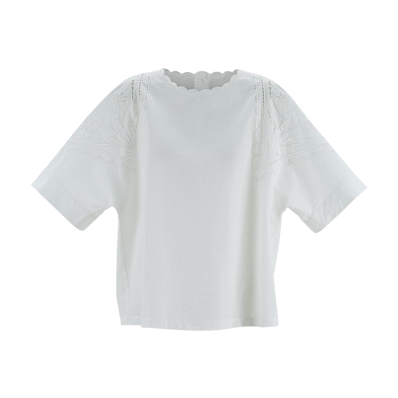 YOEYYOU   25春夏新品 圓領(lǐng)短袖繡花上衣/量感半裙 SOLSOL買手店