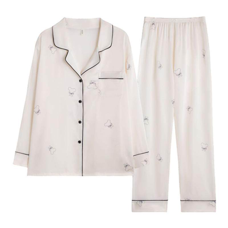 新款睡衣女春夏秋季韩版冰丝薄款睡衣/家居服套装