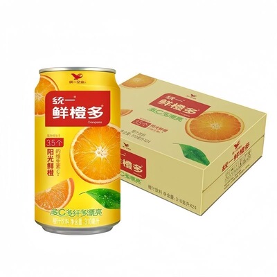 统一鲜橙多橙汁饮料310ml罐装