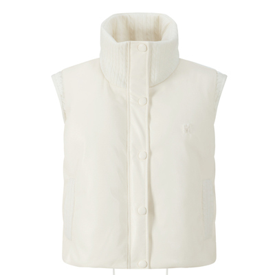 Herlian2025冬季腰部抽绳设计高领羽绒马甲