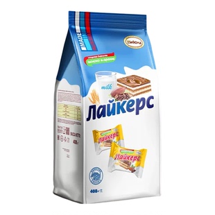 进口俄罗斯威化饼干农庄阿孔特冰淇淋酸奶酪口味糖果休闲零食品