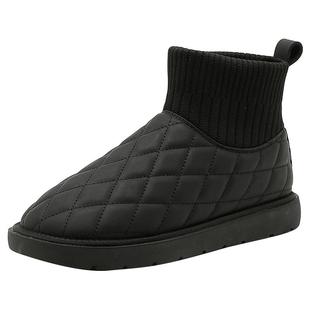 大东雪地靴女鞋冬季甜美袜筒套脚平底长毛绒短靴鞋0707