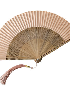 绢布竹扇古风折扇夏季扇子中国风