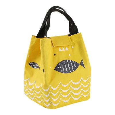 手提铝箔加厚帆布保温袋子饭盒包