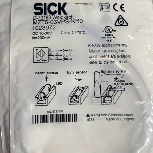 询价-德国施克SICK磁性开关MZT6-03VPS-KR0 订货号