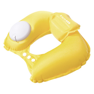 儿童款充气u型枕旅行便携颈枕坐车飞机护颈旅游长途靠脖按压式枕