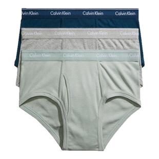 断码清仓Calvin Klein/凯文克莱三角裤男3条装CK纯棉内裤透气底裤