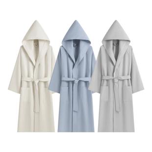 三利纯棉浴袍女款吸水速干浴衣夏7A抗菌浴巾男洗完澡穿的睡袍四季