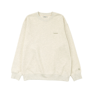 COVERNAT韩国卫衣男女同款2025新款秋季美式慵懒情侣圆领无帽外套