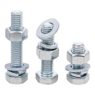 金固盈8.8级镀锌外六角螺栓M4-M20高强度螺丝螺母大全平弹套装