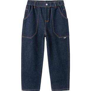 巴拉巴拉男童牛仔裤中大童裤子春秋款童装儿童宽松长裤宝宝直筒夏