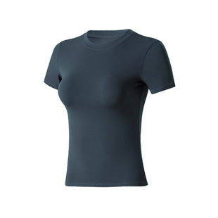 瑜伽服上衣女夏季新款修身速干运动短袖跑步普拉提训练服健身t恤