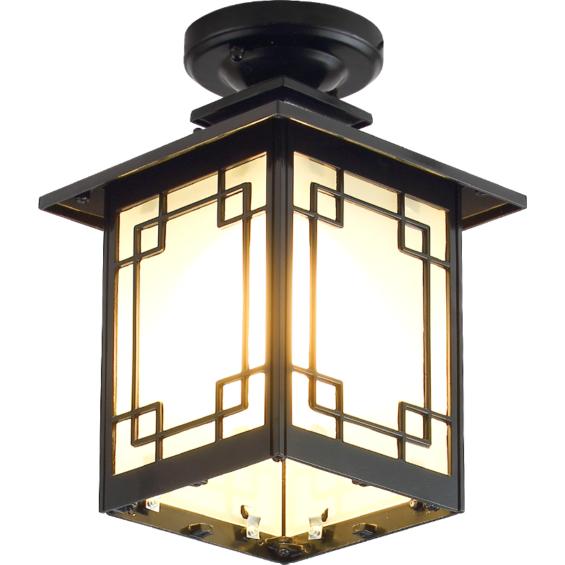 户外中式仿古吊灯防水别墅庭院玻璃房吸顶凉亭室外过道走廊太阳能