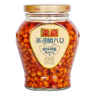 梁嘉瓶装458g茶油腊八豆